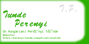 tunde perenyi business card